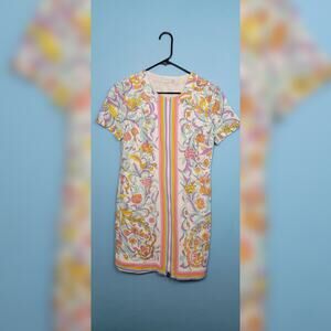 Trina Turk Size 8 Multicolored 2 Way Zip Front Closure Shift Summer Dress